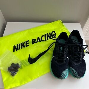 Nike Racing Black and Green Sneakers with Yellow Bag